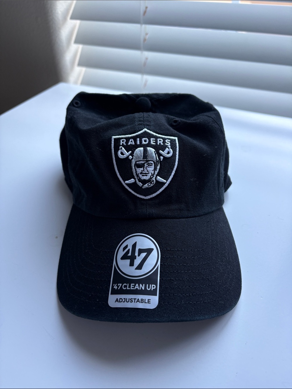 '47 Raiders Black Embroidered Baseball Cap